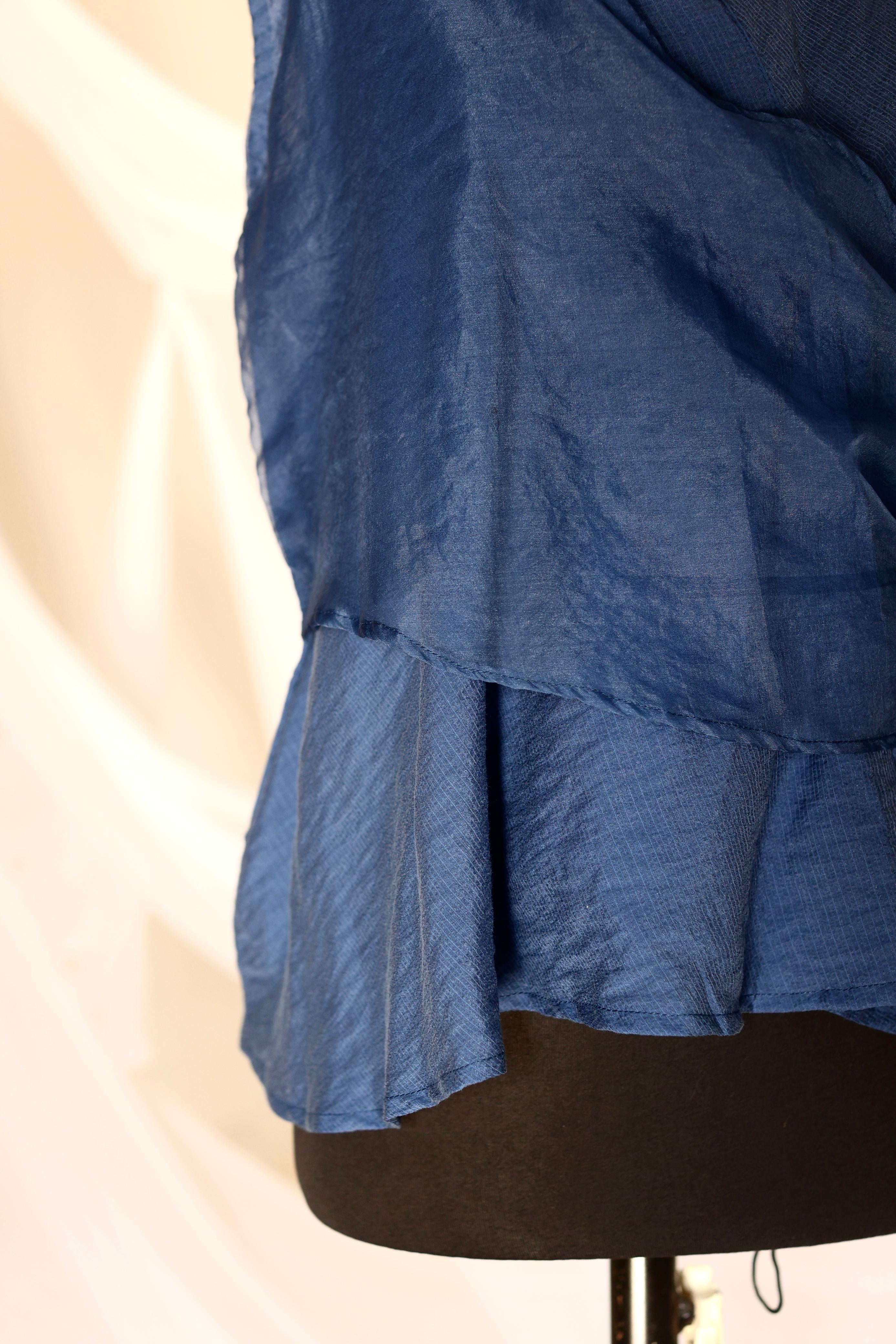 Liana Blue Surplice Top