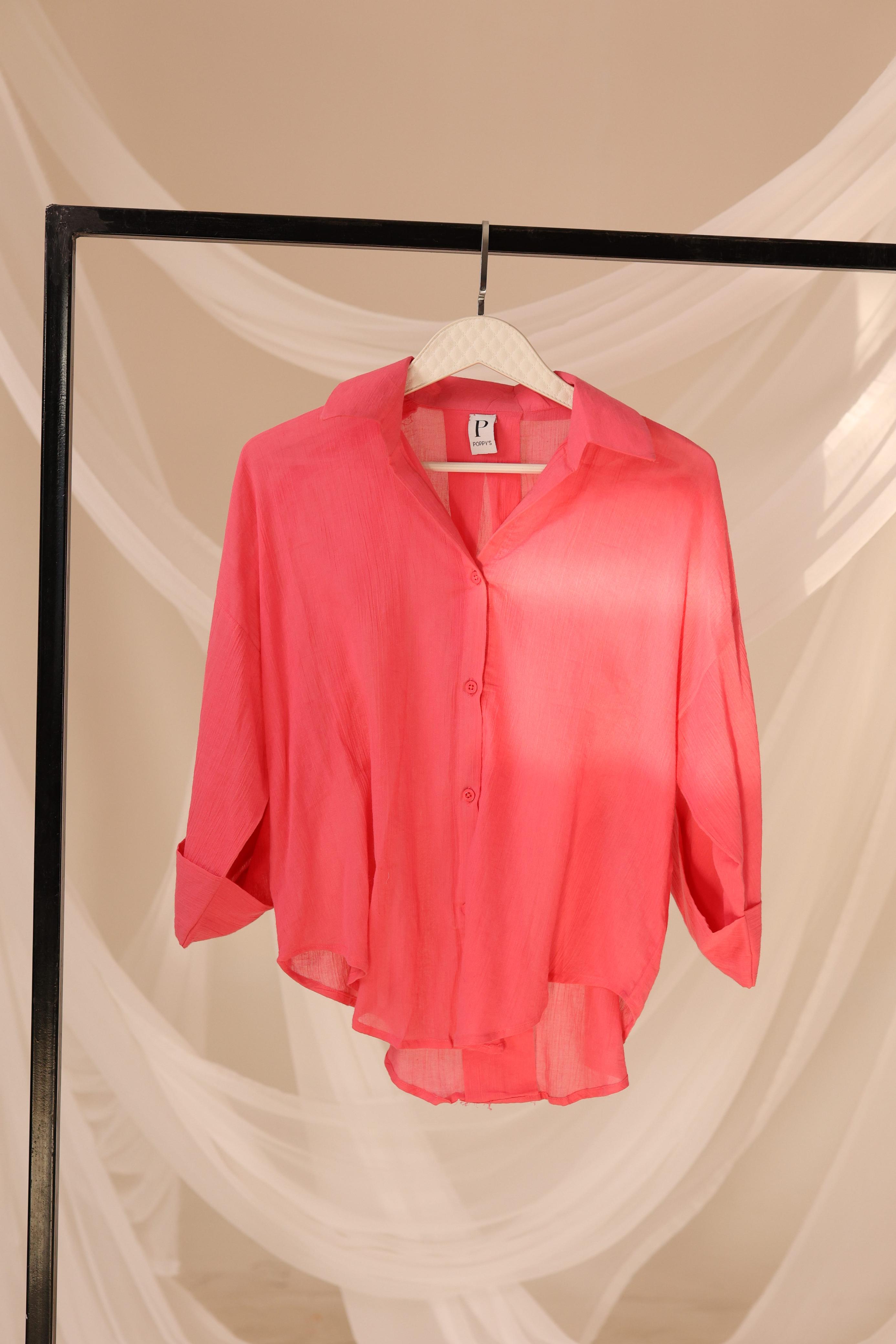 Aurora Blush Lawn Button-Down Shirt