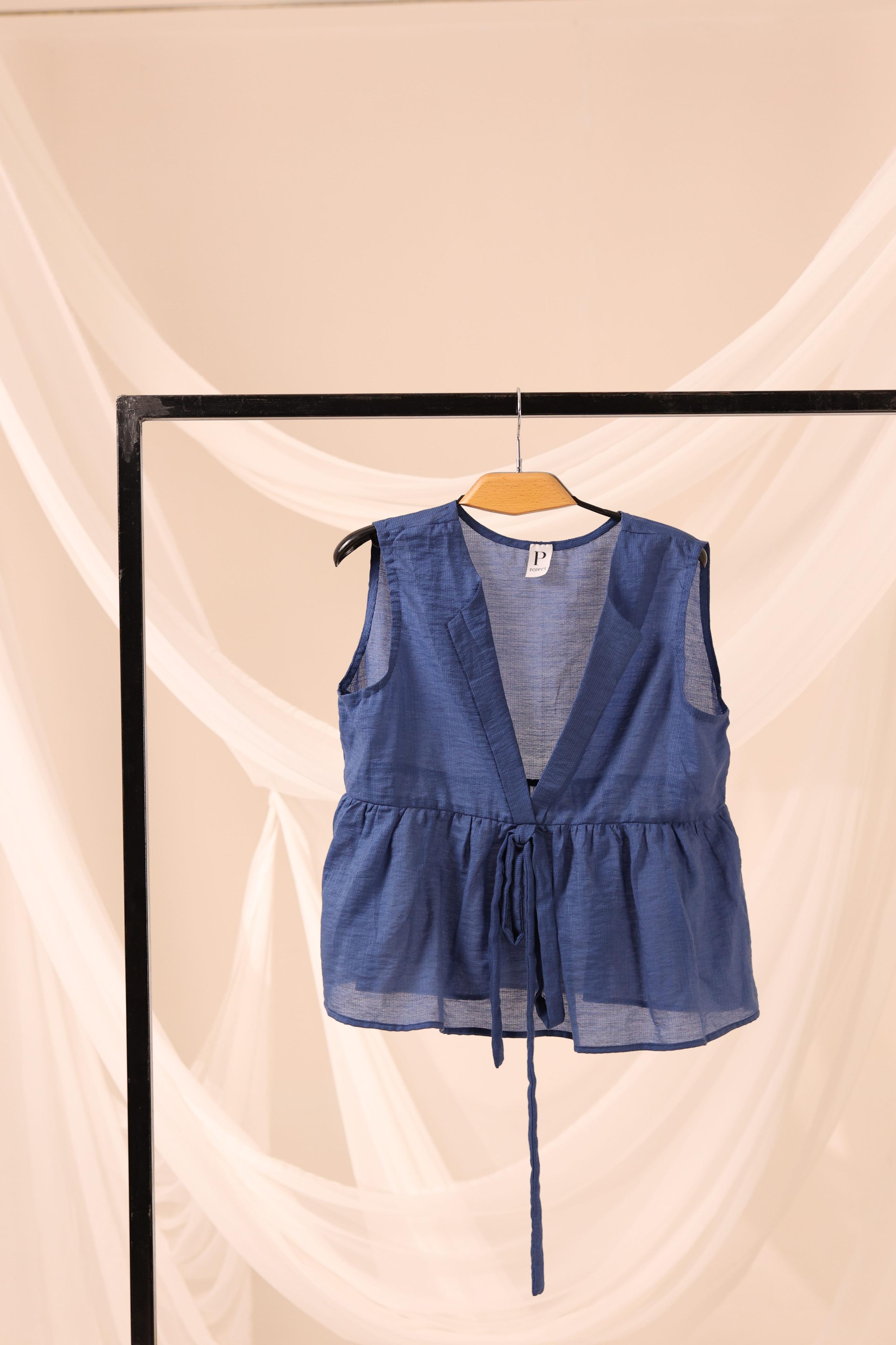 Aurora Indigo Lawn Vest