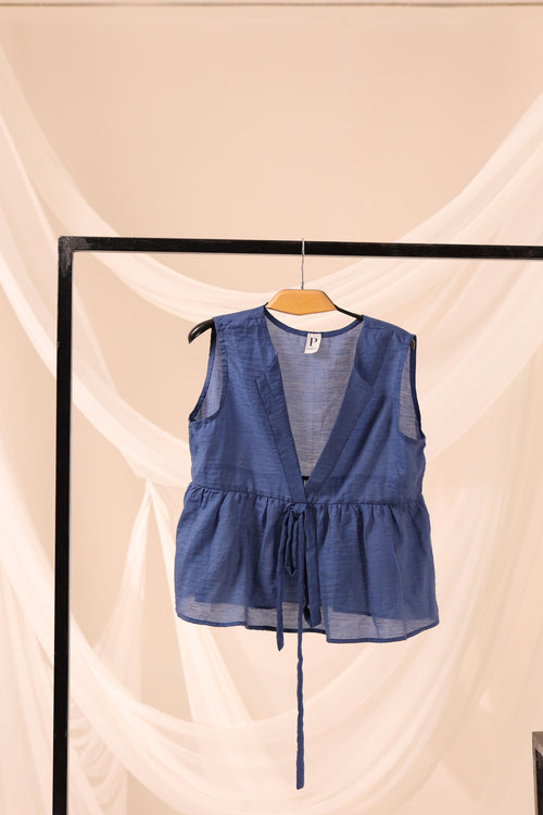 Aurora Indigo Lawn Vest